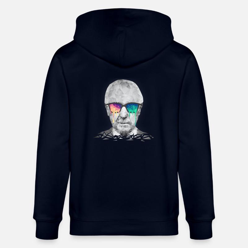 Albert Hofmann - Psychedelic Polygon Portrait - Veste à capuche bio CULTIVATOR Stanley/Stella Unisexe - marine