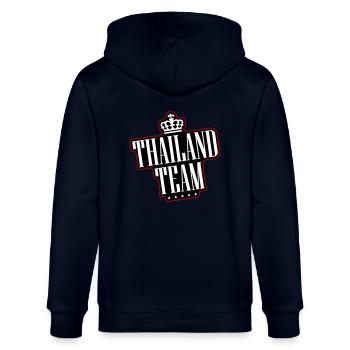 Thailand Team - Stanley/Stella CULTIVATOR  Unisex Organic Hooded Jacket - navy - Back - Anna (173cm)