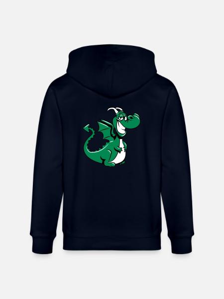 Drachen witzig süss - Stanley/Stella Unisex Bio-Kapuzenjacke CULTIVATOR - Navy