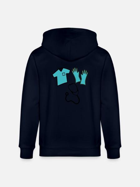 Infirmière - Veste à capuche bio CULTIVATOR Stanley/Stella Unisexe - marine