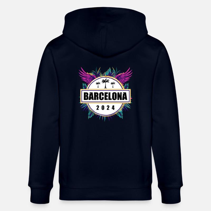 L’équipe de Barcelone 2024 - Veste à capuche bio CULTIVATOR Stanley/Stella Unisexe - marine