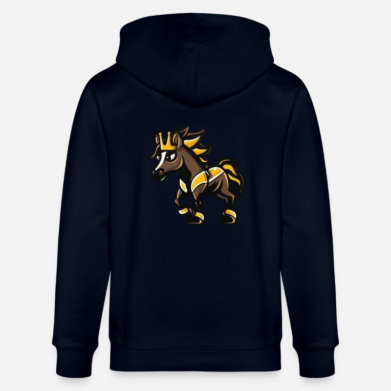 Pferd Comic Krone - Stanley/Stella Unisex Bio-Kapuzenjacke CULTIVATOR  - Navy