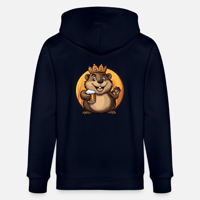 Biber Bier Comic - Stanley/Stella Unisex Bio-Kapuzenjacke CULTIVATOR  - Navy