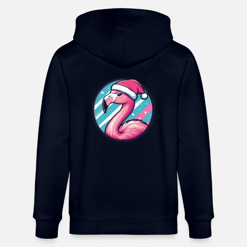 Flamingo Noël Noël - Veste à capuche bio CULTIVATOR Stanley/Stella Unisexe - marine
