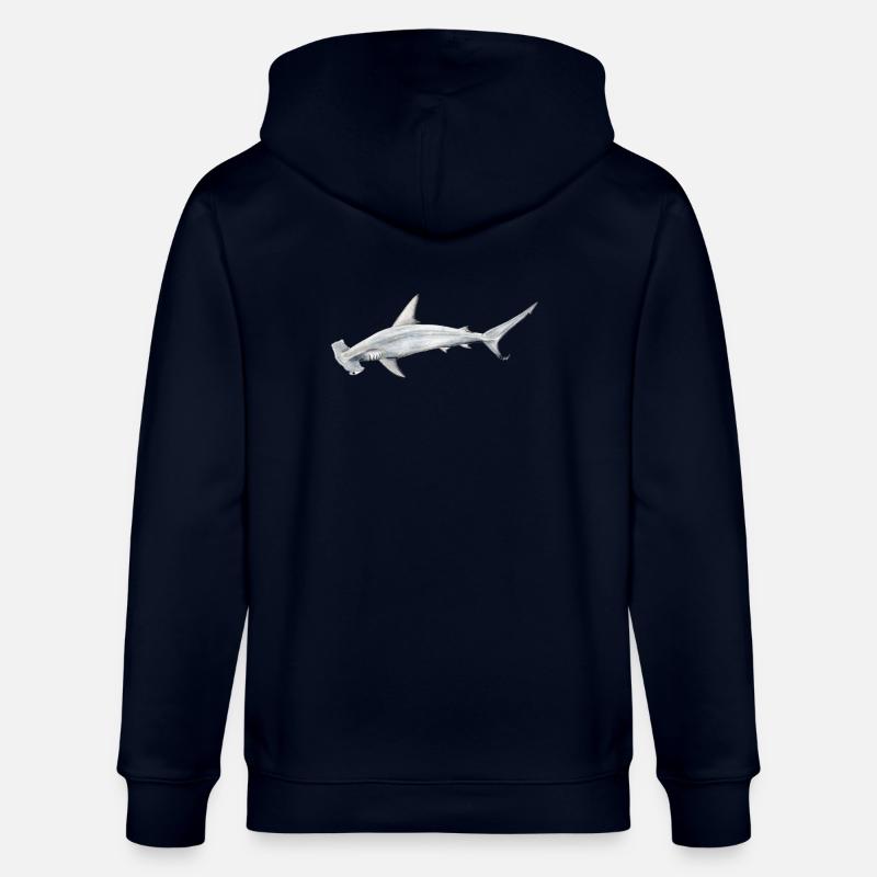 requin Martillon - requin-marteau - Réquin - Veste à capuche bio CULTIVATOR Stanley/Stella Unisexe - marine