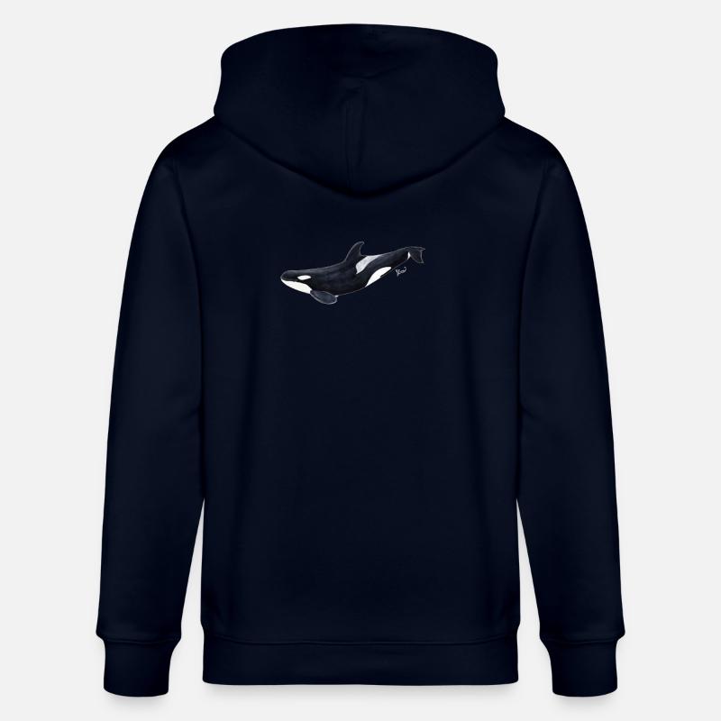 Orca - orque - arce - Veste à capuche bio CULTIVATOR Stanley/Stella Unisexe - marine
