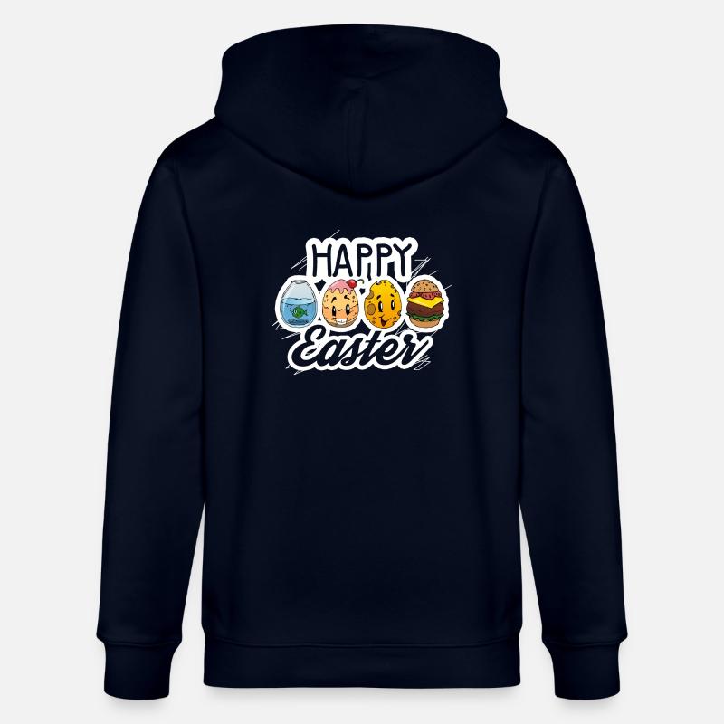 Easter egg Funny Easter - Stanley/Stella CULTIVATOR  Unisex Organic Hooded Jacket - navy