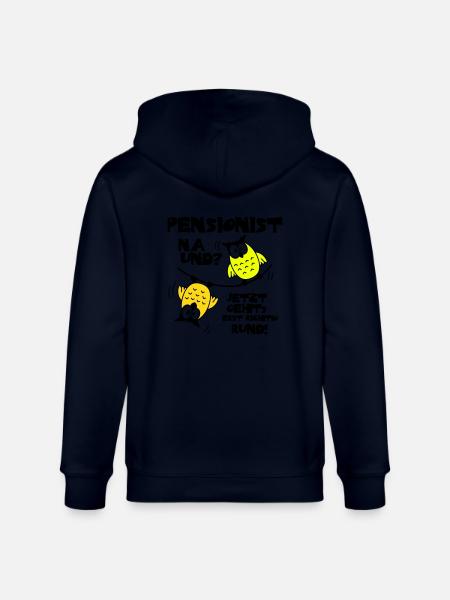 Eulen Pensionist - na und? - Stanley/Stella Unisex Bio-Kapuzenjacke CULTIVATOR - Navy