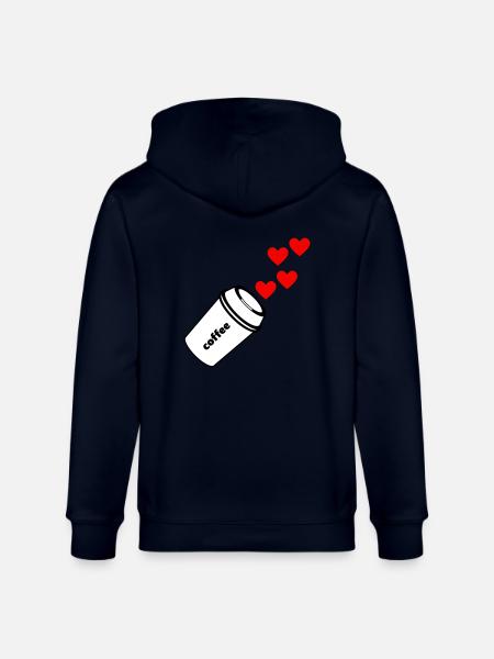 coffe love Kaffee Liebe - Stanley/Stella Unisex Bio-Kapuzenjacke CULTIVATOR  - Navy