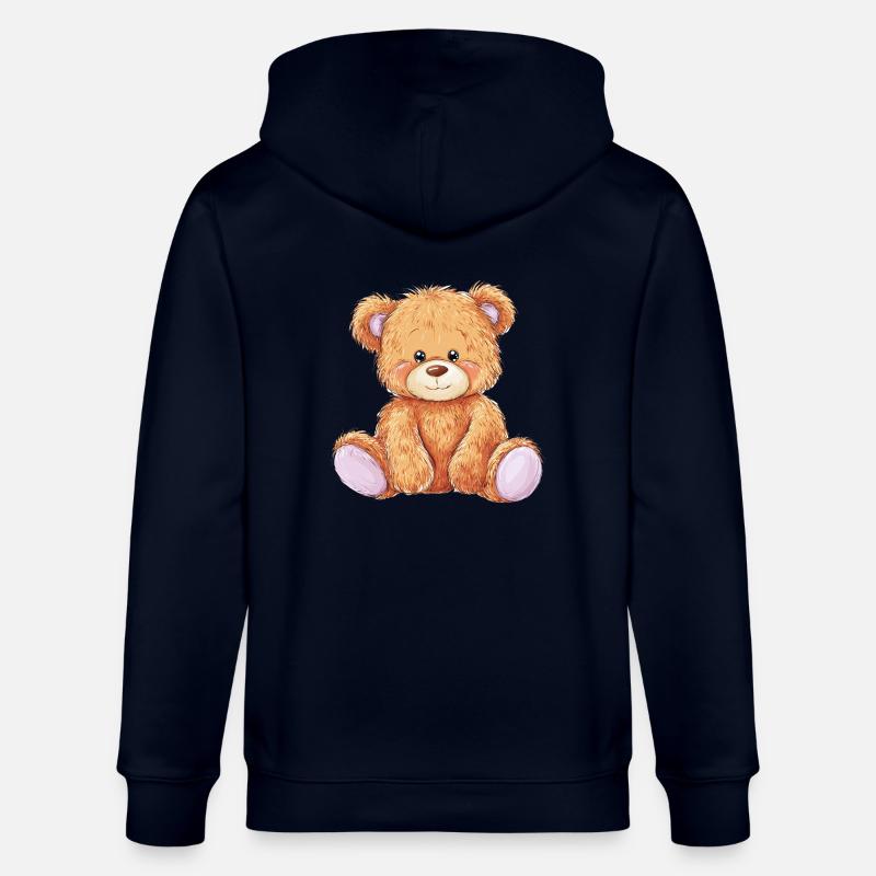 Mignon bébé ours en peluche - Veste à capuche bio CULTIVATOR Stanley/Stella Unisexe - marine