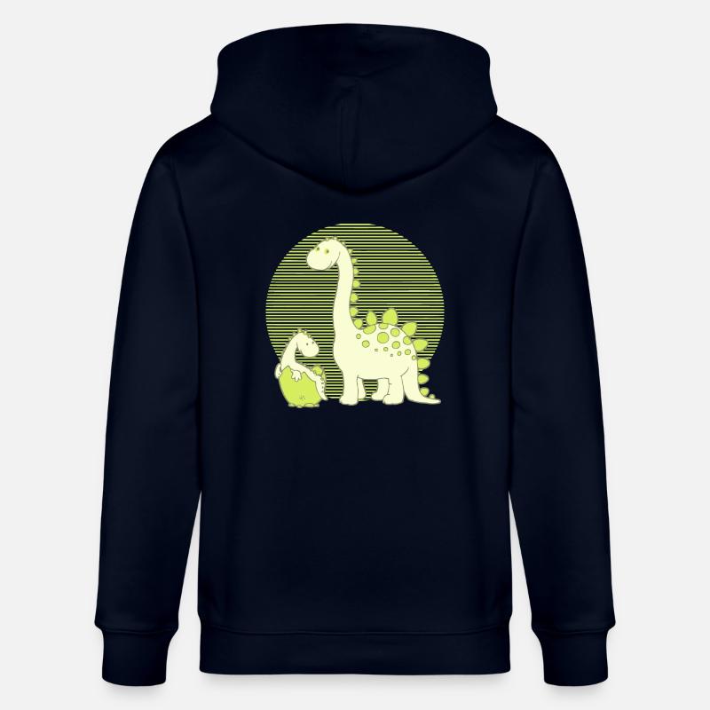 Dinosaur Mom with Hatching Egg - Stanley/Stella Unisex Bio-Kapuzenjacke CULTIVATOR  - Navy