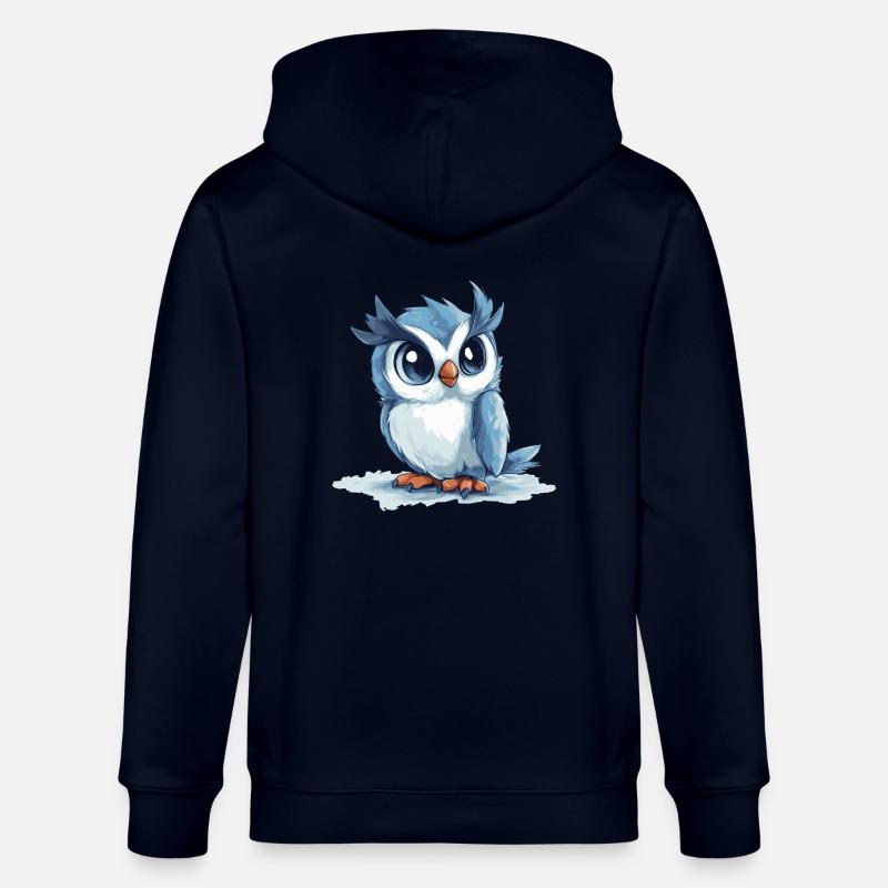 blaue Eule - Stanley/Stella Unisex Bio-Kapuzenjacke CULTIVATOR  - Navy