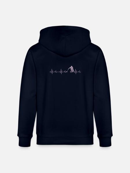 Idées cadeaux Curling Heartbeat - Veste à capuche bio CULTIVATOR Stanley/Stella Unisexe - marine