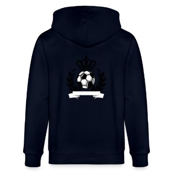 fussball_banner - Veste à capuche bio CULTIVATOR Stanley/Stella Unisexe - marine - Dos - Anna (173cm)