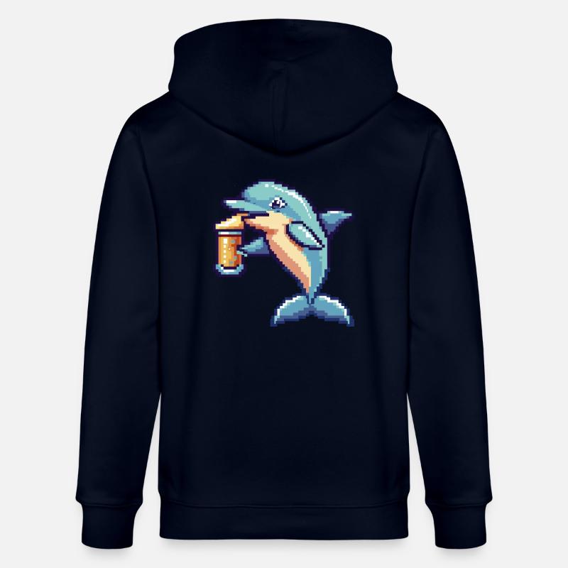 Delfin Bier Pixel - Stanley/Stella Unisex Bio-Kapuzenjacke CULTIVATOR  - Navy