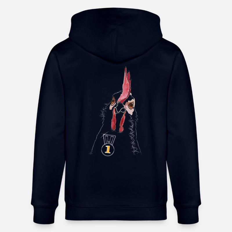 Le coq (blanc) - Veste à capuche bio CULTIVATOR Stanley/Stella Unisexe - marine