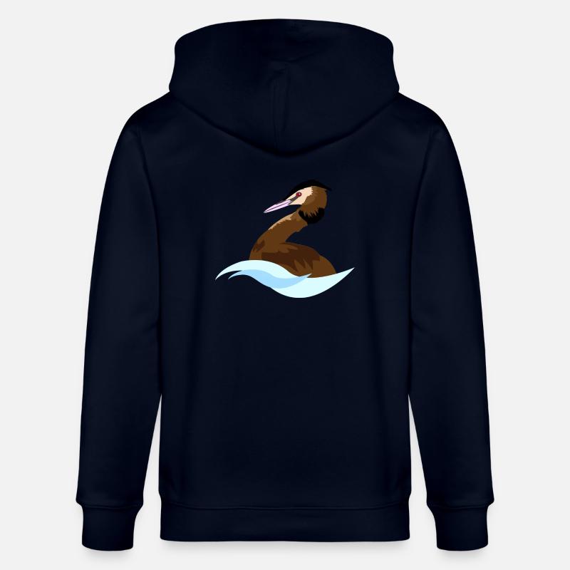 Grèbe huppée logo - Veste à capuche bio CULTIVATOR Stanley/Stella Unisexe - marine