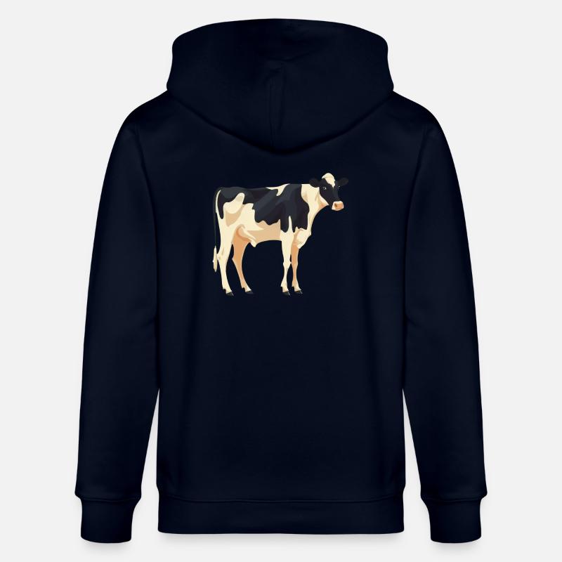Stehende Kuh - Einfaches Design - Stanley/Stella Unisex Bio-Kapuzenjacke CULTIVATOR  - Navy