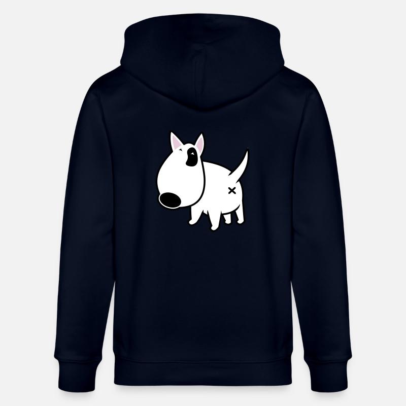 bully_illu_backside_3c - Stanley/Stella Unisex Bio-Kapuzenjacke CULTIVATOR  - Navy