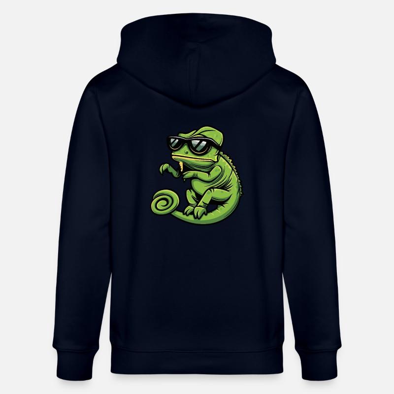Chameleon Cool Comic - Stanley/Stella CULTIVATOR  Unisex Organic Hooded Jacket - navy