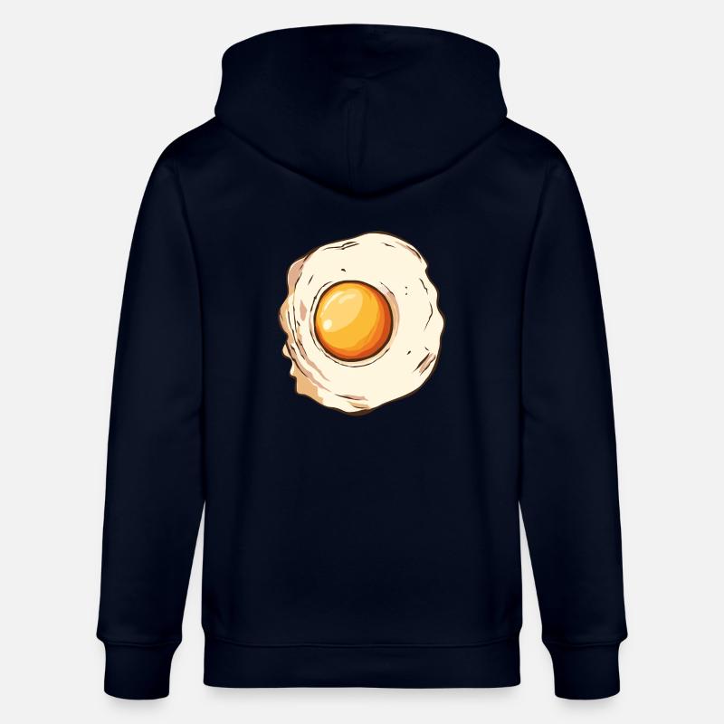 Ei Flachzieher Eier 2 W - Stanley/Stella Unisex Bio-Kapuzenjacke CULTIVATOR  - Navy