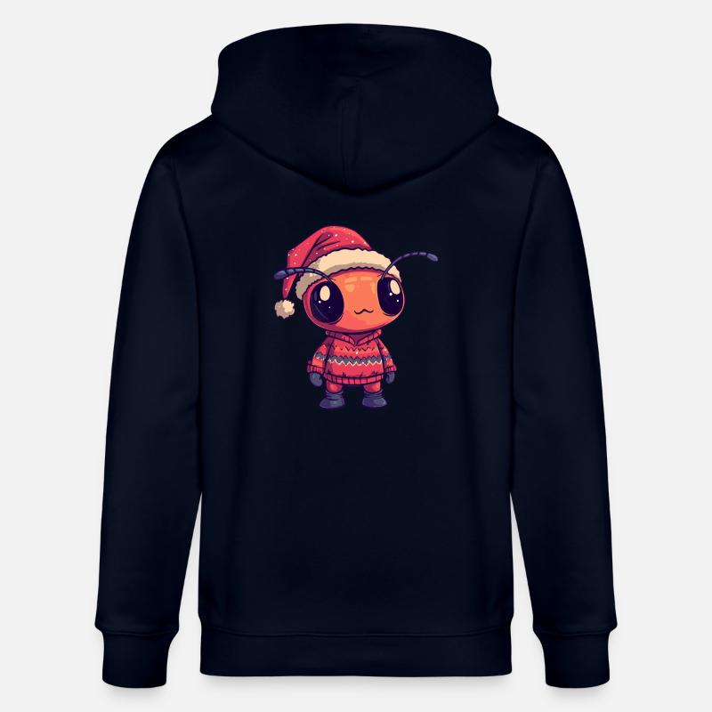 Bande dessinée de Noël Ant - Veste à capuche bio CULTIVATOR Stanley/Stella Unisexe - marine