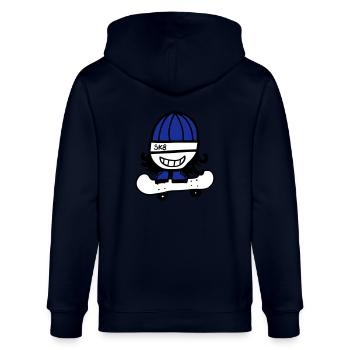 Skateboarder - Stanley/Stella CULTIVATOR  Unisex Organic Hooded Jacket - navy - Back - Anna (173cm)