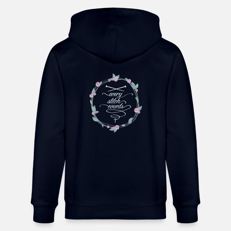 every stitch counts dark - Stanley/Stella Unisex Bio-Kapuzenjacke CULTIVATOR  - Navy