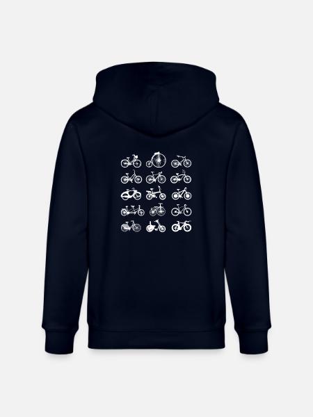 Fahrrad rad räder radl - Stanley/Stella Unisex Bio-Kapuzenjacke CULTIVATOR  - Navy
