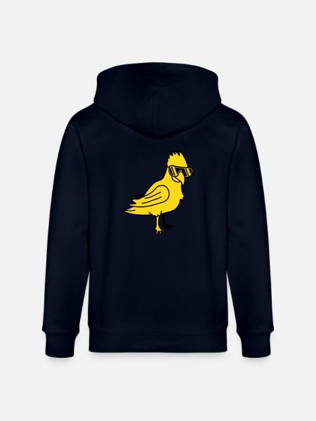 Cool Parrot Bird - Stanley/Stella CULTIVATOR  Unisex Organic Hooded Jacket - navy