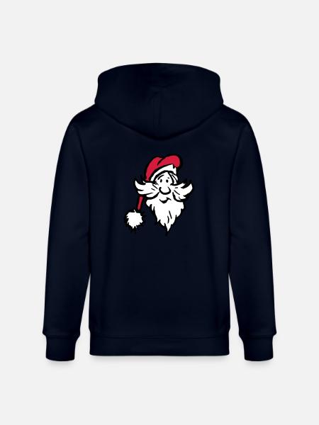 Christmas man icon - Stanley/Stella CULTIVATOR Unisex Organic Hooded Jacket - navy