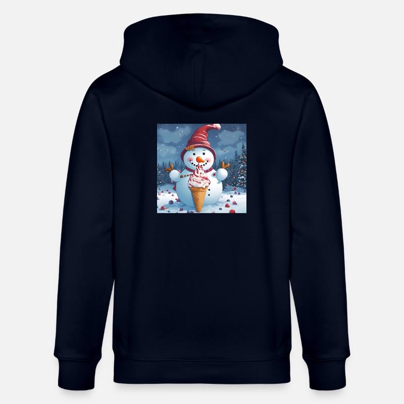 Schneemann mit Eis - Stanley/Stella Unisex Bio-Kapuzenjacke CULTIVATOR  - Navy