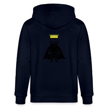 König - Stanley/Stella Unisex Bio-Kapuzenjacke CULTIVATOR  - Navy - Hinten - Anna (173cm)