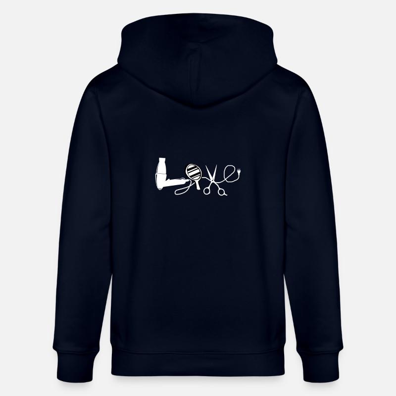 Coiffeuse Liebe Beruf Friseur Geschenk - Stanley/Stella Unisex Bio-Kapuzenjacke CULTIVATOR  - Navy