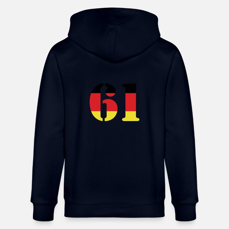 61 Numéro Jersey Allemagne - Veste à capuche bio CULTIVATOR Stanley/Stella Unisexe - marine