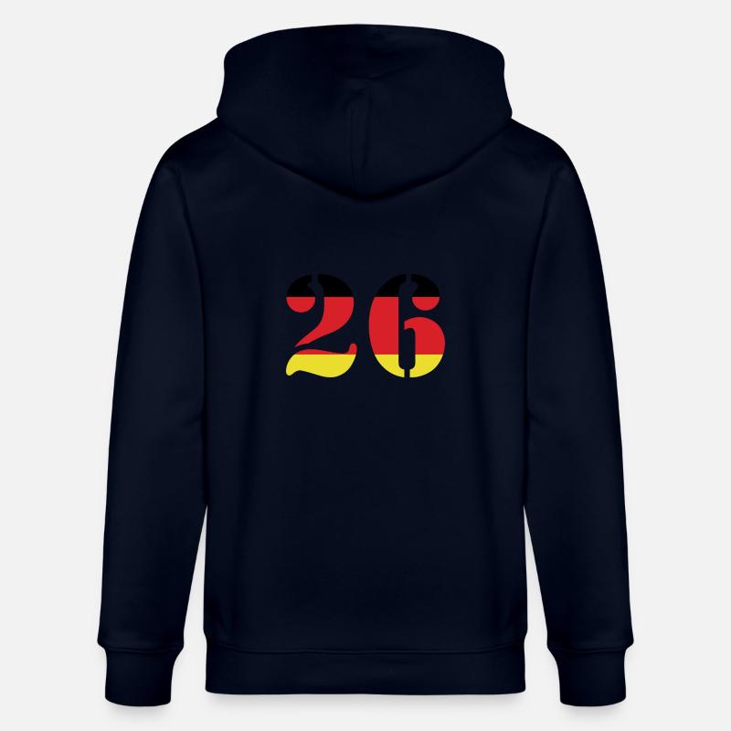 26 Number Jersey Germany - Stanley/Stella CULTIVATOR Unisex Organic Hooded Jacket - navy