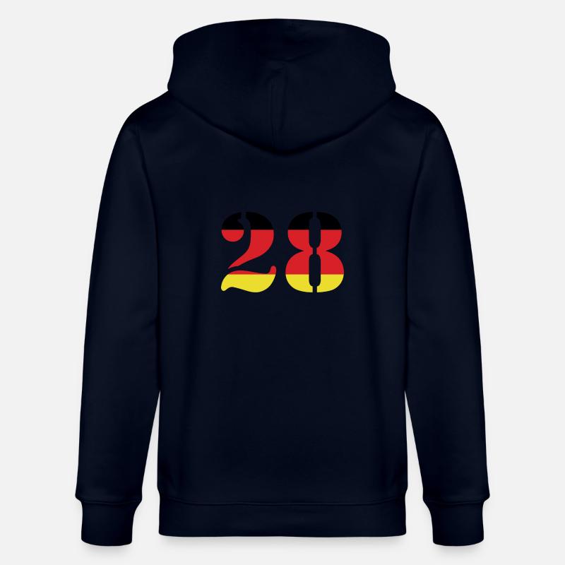 28 Numéro Jersey Allemagne - Veste à capuche bio CULTIVATOR Stanley/Stella Unisexe - marine