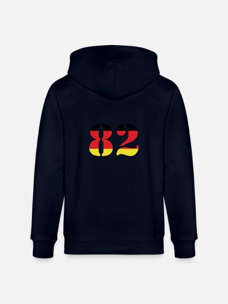 82 Number Jersey Germany - Stanley/Stella CULTIVATOR Unisex Organic Hooded Jacket - navy