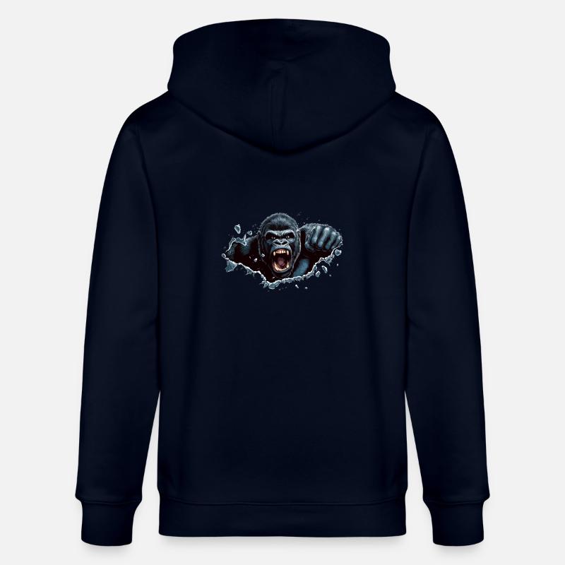 gorilla beast schlag - Stanley/Stella Unisex Bio-Kapuzenjacke CULTIVATOR - Navy