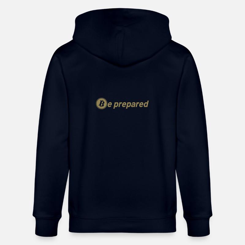 Bitcoin Sprüche Sei vorbereitet - Stanley/Stella Unisex Bio-Kapuzenjacke CULTIVATOR  - Navy