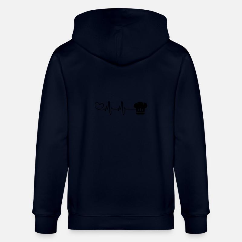 Toque de chef Pulse Heartbeat - Veste à capuche bio CULTIVATOR Stanley/Stella Unisexe - marine