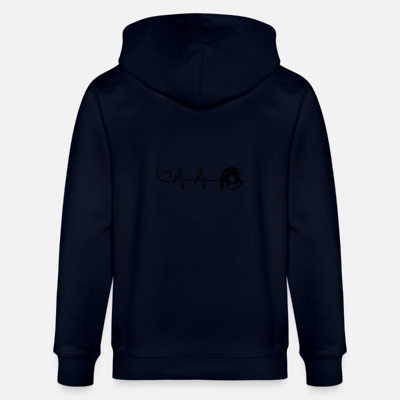 Donut Puls Herz - Stanley/Stella Unisex Bio-Kapuzenjacke CULTIVATOR  - Navy