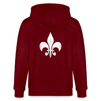 Lilie 3 - Stanley/Stella Unisex Bio-Kapuzenjacke CULTIVATOR  - Burgunderrot - Hinten - Anna (173cm)