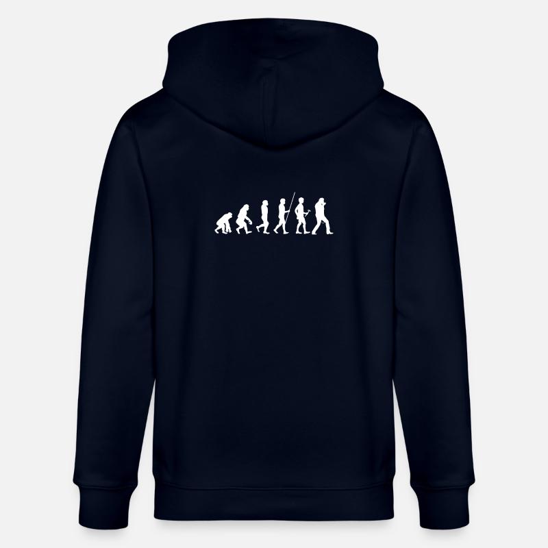 Harmonica - Harmonica Player - Evolution - Stanley/Stella CULTIVATOR  Unisex Organic Hooded Jacket - navy
