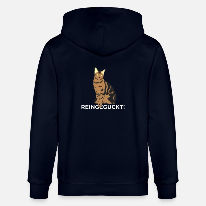 Regarde à l’intérieur - chat - Veste à capuche bio CULTIVATOR Stanley/Stella Unisexe - marine