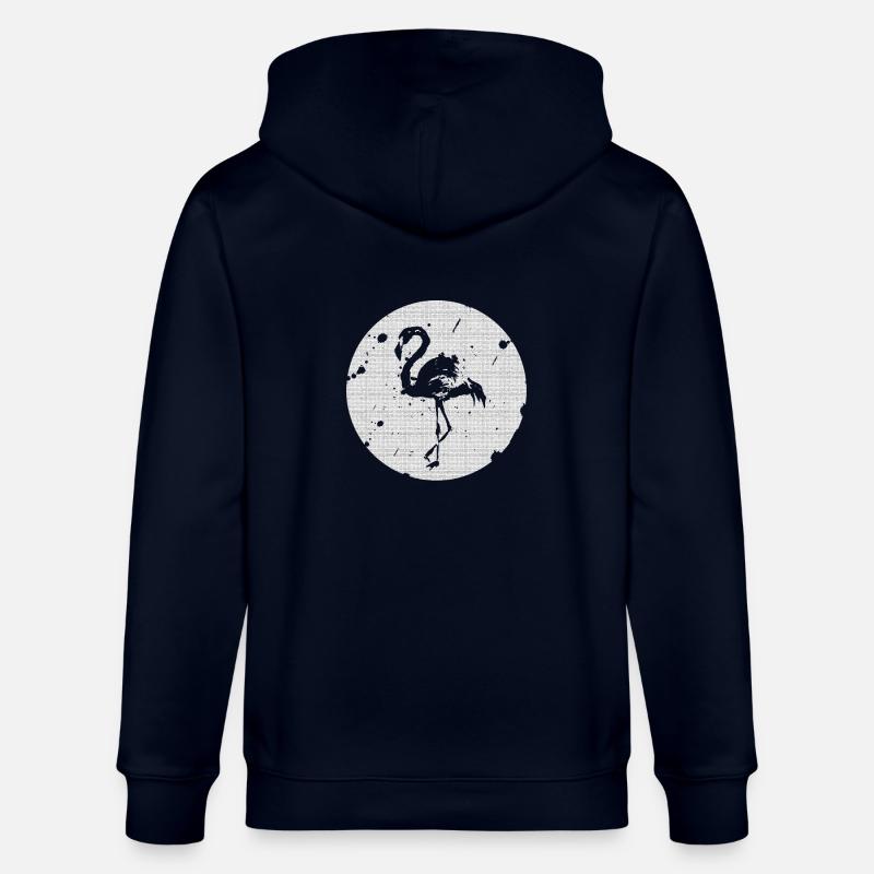 Flamant noir et blanc - Veste à capuche bio CULTIVATOR Stanley/Stella Unisexe - marine