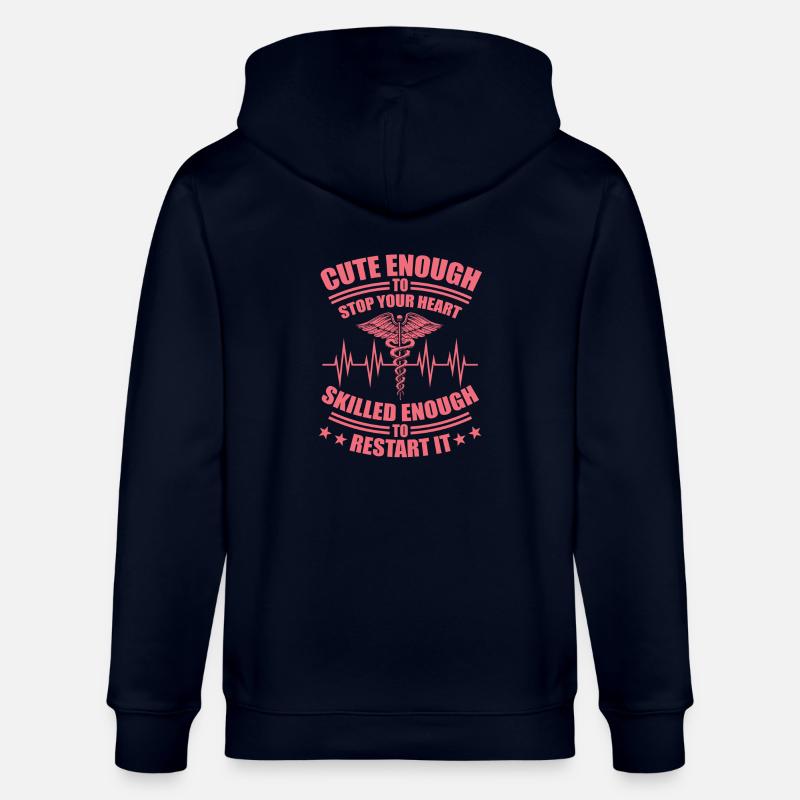 Hübsche Krankenschwester MFA Geschenk - Stanley/Stella Unisex Bio-Kapuzenjacke CULTIVATOR  - Navy