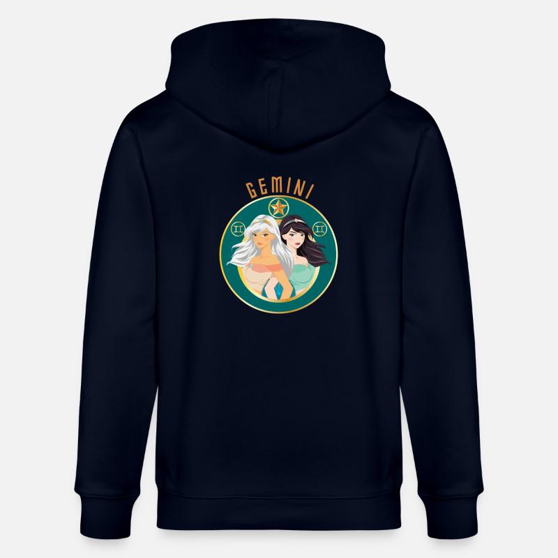 Zodiaque - Horoscope - Gémeaux - Cadeaux - Veste à capuche bio CULTIVATOR Stanley/Stella Unisexe - marine