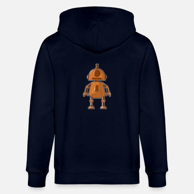 Petit robot orange - Veste à capuche bio CULTIVATOR Stanley/Stella Unisexe - marine