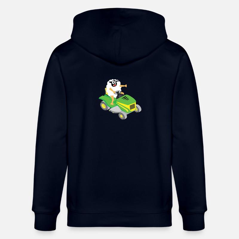 Schaf Rasenmäher Geschenkidee - Stanley/Stella Unisex Bio-Kapuzenjacke CULTIVATOR  - Navy